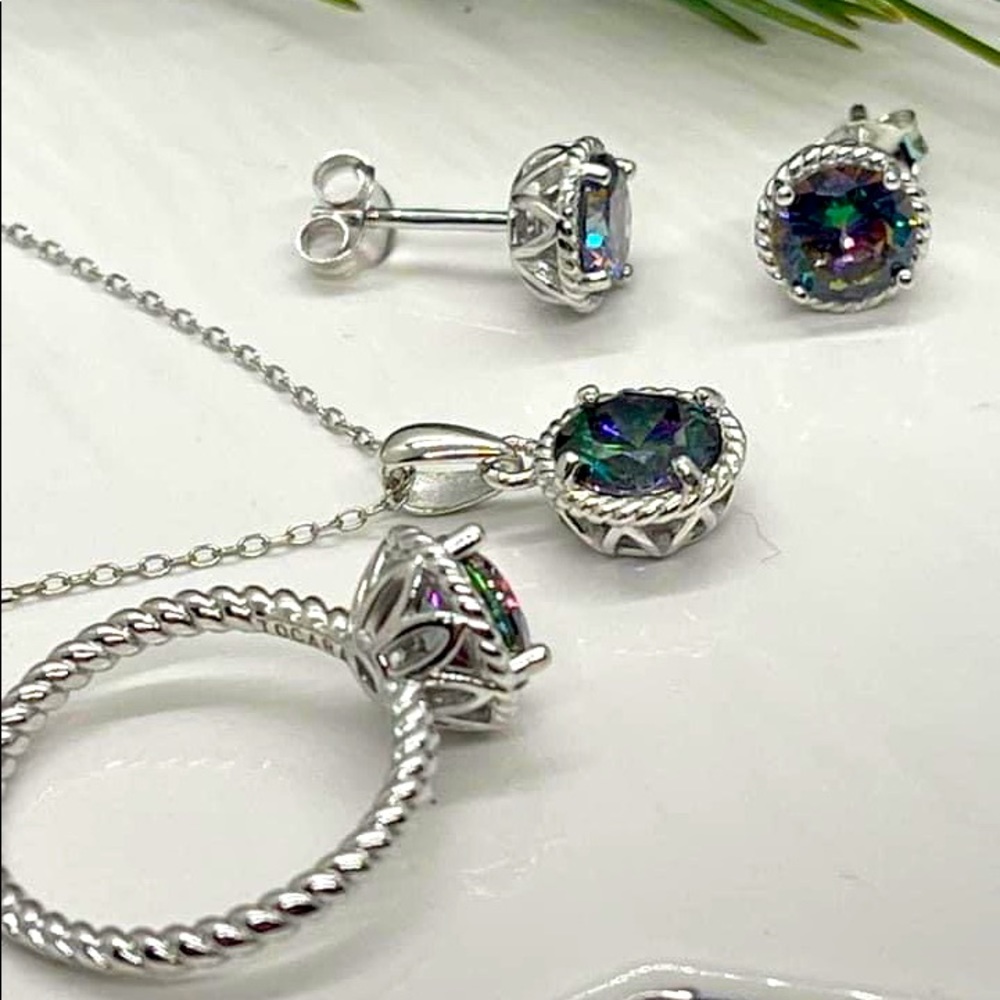 NEW sterling silver and multicolored DiAmi® SET - Picture 3 of 3